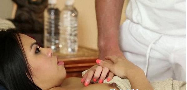  Asian massage clients close up oral